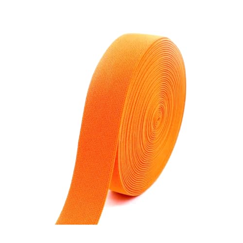 SYBNIKOLF Gummiband für Nähen, 5 Meter 10–50 mm for Hosen Taille Gummiband DIY Unterwäsche Kleidung Nähzubehör, rot, 20 mm(Fluorescent Orange,20mm) von SYBNIKOLF