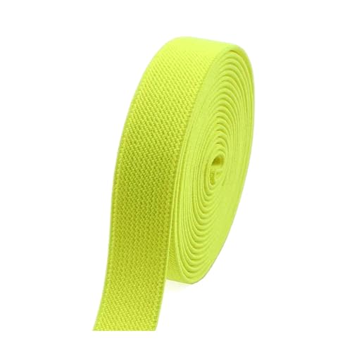 SYBNIKOLF Gummiband für Nähen, 5 Meter 10–50 mm for Hosen Taille Gummiband DIY Unterwäsche Kleidung Nähzubehör, rot, 20 mm(Fluorescent Yellow,25mm) von SYBNIKOLF