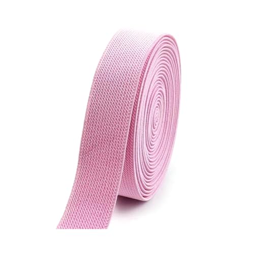SYBNIKOLF Gummiband für Nähen, 5 Meter 10–50 mm for Hosen Taille Gummiband DIY Unterwäsche Kleidung Nähzubehör, rot, 20 mm(Pink,25mm) von SYBNIKOLF