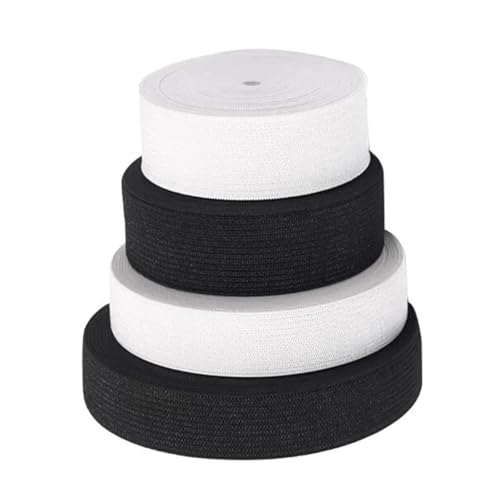 SYBNIKOLF Gummiband für Nähen, 5 Meter 2 cm - 6 cm Bekleidungszubehör Nylon Gurtband Kleidungsstück Gestricktes Nähzubehör, Weiß, 50 mm(White,30mm) von SYBNIKOLF