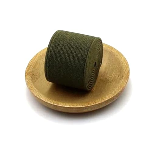 SYBNIKOLF Gummiband für Nähen, 5 Meter Farbverdickung, Breite 4 cm, Näh-Strick-Nähzubehör for DIY-Unterwäsche, rot, 40 mm(Army Green) von SYBNIKOLF