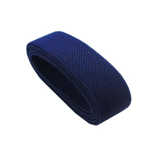SYBNIKOLF Gummiband für Nähen, 5 Meter Nähen 3 cm Flacher elastischer Gürtel Taillengummiband Stricken Nähzubehör, Rot, 30 mm(Dark Blue) von SYBNIKOLF