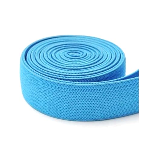 SYBNIKOLF Gummiband für Nähen, 5 Meter buntes Nylon, 20/25 mm, Gummi, for Kleidungsstücke, Hosen, Taschen, DIY, Nähzubehör, rot, 25 mm(Sky Blue,20mm) von SYBNIKOLF