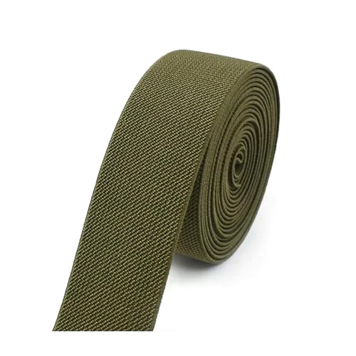 SYBNIKOLF Gummiband für Nähen, 5 Meters 10-50mm for Trousers Waist Rubber Band DIY Underwear Clothes Sewing Accessories,Red,25mm(Army Green,20mm) von SYBNIKOLF