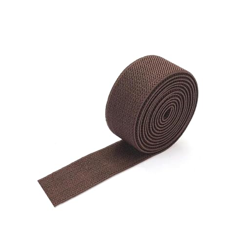 SYBNIKOLF Gummiband für Nähen, 5 Meters 10-50mm for Trousers Waist Rubber Band DIY Underwear Clothes Sewing Accessories,Red,25mm(Coffee,25mm) von SYBNIKOLF