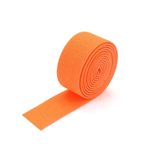 SYBNIKOLF Gummiband für Nähen, 5 Meters 10-50mm for Trousers Waist Rubber Band DIY Underwear Clothes Sewing Accessories,Red,25mm(Fluorescent Orange,15mm) von SYBNIKOLF