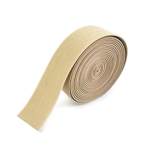 SYBNIKOLF Gummiband für Nähen, 5 Meters 10-50mm for Trousers Waist Rubber Band DIY Underwear Clothes Sewing Accessories,Red,25mm(Khaki,20mm) von SYBNIKOLF