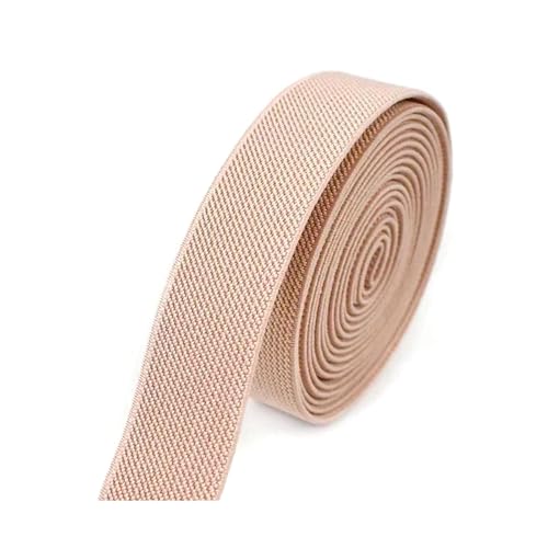 SYBNIKOLF Gummiband für Nähen, 5 Meters 10-50mm for Trousers Waist Rubber Band DIY Underwear Clothes Sewing Accessories,Red,25mm(Skin,25mm) von SYBNIKOLF