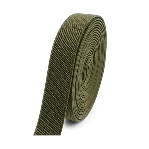 SYBNIKOLF Gummiband für Nähen, 6 Meter 10–50 mm buntes Nylon-verdicktes Gummiband for Kleidung, DIY-Nähzubehör, rot, 38 mm(Army Green,38mm) von SYBNIKOLF