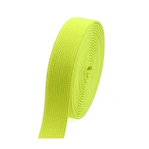 SYBNIKOLF Gummiband für Nähen, 6 Meter 10–50 mm buntes Nylon-verdicktes Gummiband for Kleidung, DIY-Nähzubehör, rot, 38 mm(Fluorescent Yellow,50mm) von SYBNIKOLF