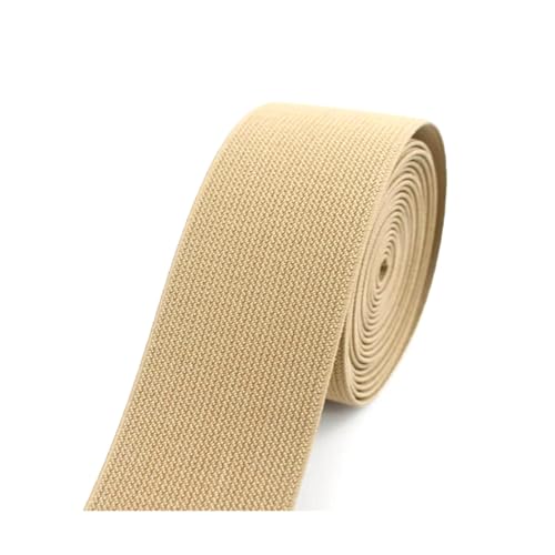 SYBNIKOLF Gummiband für Nähen, 6 Meter 10–50 mm buntes Nylon-verdicktes Gummiband for Kleidung, DIY-Nähzubehör, rot, 38 mm(Khaki,38mm) von SYBNIKOLF