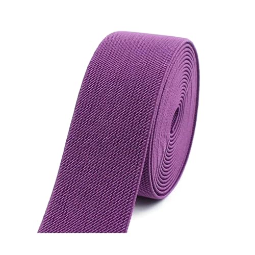 SYBNIKOLF Gummiband für Nähen, 6 Meter 10–50 mm buntes Nylon-verdicktes Gummiband for Kleidung, DIY-Nähzubehör, rot, 38 mm(Purple,38mm) von SYBNIKOLF