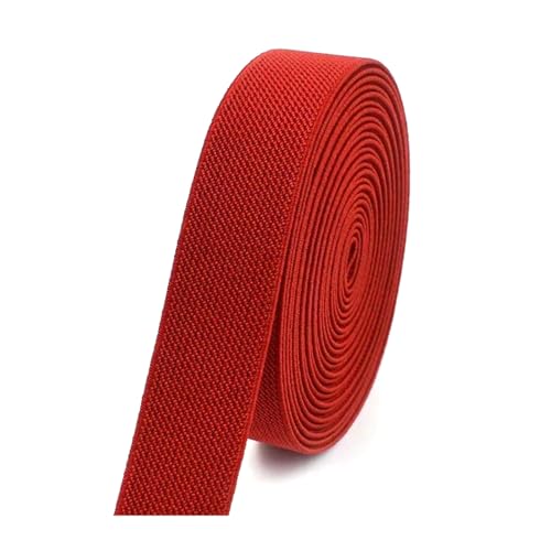 SYBNIKOLF Gummiband für Nähen, 6 Meter 10–50 mm buntes Nylon-verdicktes Gummiband for Kleidung, DIY-Nähzubehör, rot, 38 mm(Red,38mm) von SYBNIKOLF