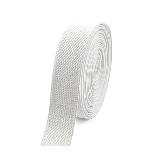 SYBNIKOLF Gummiband für Nähen, 6 Meter 10–50 mm buntes Nylon-verdicktes Gummiband for Kleidung, DIY-Nähzubehör, rot, 38 mm(White,38mm) von SYBNIKOLF