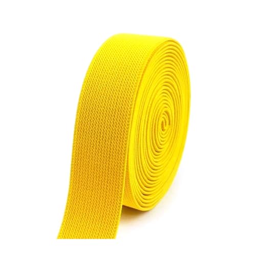 SYBNIKOLF Gummiband für Nähen, 6 Meter 10–50 mm buntes Nylon-verdicktes Gummiband for Kleidung, DIY-Nähzubehör, rot, 38 mm(Yellow,38mm) von SYBNIKOLF
