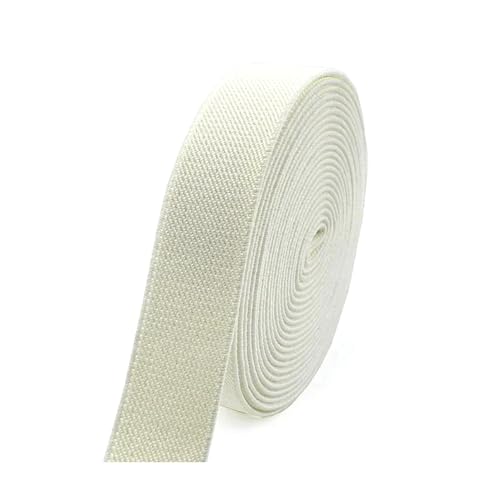 SYBNIKOLF Gummiband für Nähen, Gummi-Stretch-Gurtband, 15 Meter Breite, 10 mm, Hosengummi, Taillengürtel, Unterwäsche, Nähzubehör, Rot, 10 mm(Beige) von SYBNIKOLF