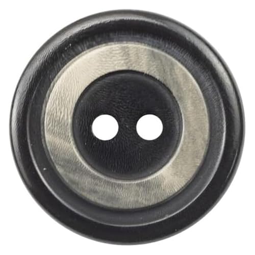 SYBNIKOLF Knöpfe, Harzknopf, 6 Stück Hornknöpfe Silber Schwarz Cardigan Jackenknöpfe Nähzubehör Bastelverzierungen Vintage(20mm) von SYBNIKOLF