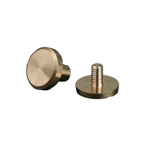 SYBNIKOLF Nieten, Chicago-Schrauben, 10 Sets 10 mm Flache Kappe Massive Messing Bindeschrauben Nagelnieten Nieten for Album Leder Handwerk Nieten(16mm) von SYBNIKOLF