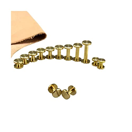 SYBNIKOLF Nieten, Chicago-Schrauben, 20 stücke Nieten Leder Zubehör Schraube Nagel Gürtel Schnallen Album Bindung Bücher Spikes(15mm Length) von SYBNIKOLF