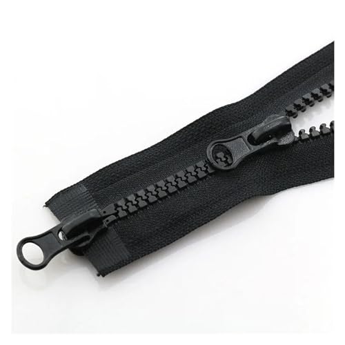 SYBNIKOLF Reißverschlüsse, 3 Stück, Reißverschluss, DIY-Jacke, offene Reißverschlüsse for Kleidung, Schlafsack, Mantel, Nähen, Zwei-Wege-Reißverschlussköpfe(Black,90CM-5#) von SYBNIKOLF