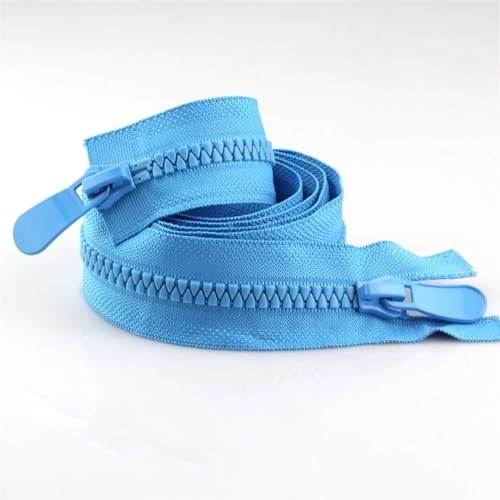 SYBNIKOLF Reißverschlüsse, bunter Reißverschluss mit offenem Ende, Doppelschieber nach unten, Nähzubehör, Bekleidungszubehör(Sky Blue) von SYBNIKOLF