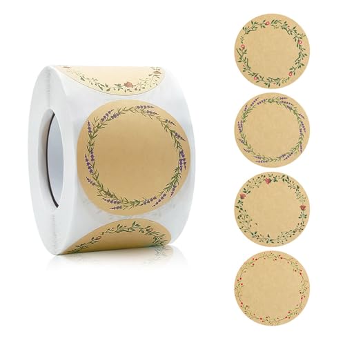 SYCCLLYYDS Sticker Ostern 500 Stück 5cm, Frohe Runde Aufkleber zum Beschriften Kraftpapier, Blümchenmuster Etiketten Selbstklebend für Hochzeit, Geburtstag, Geschenkbeutel Handmade Aufkleber SYCCLLYYDS Sticker Ostern 500 Stück 5cm, Frohe Runde Aufkleber zum Beschriften Kraftpapier, Blümchenmuster Etiketten Selbstklebend für Hochzeit, Geburtstag, Geschenkbeutel Handmade Aufkleber von SYCCLLYYDS