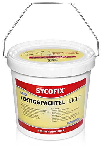 Fertigspachtel Weiß Innen 8 kg, gebrauchsfertige Spachtelmasse im Eimer, für Innenbereich von SYCOFIX