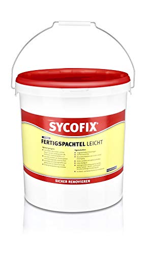 SYCOFIX System Fertigspachtel leicht (25 kg), Weiß, gebrauchsfertige Spachtelmasse, für Innen, leicht aufzutragen, Ausbessern und Glätten, Fertigspachtel, Fugenspachtel, Super Finish Spachtel von SYCOFIX