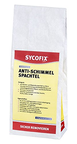 SYCOFIX Schimmel Entferner Spachtel 1,5kg, Premium Schimmel-Blocker, Reparaturspachtel von SYCOFIX