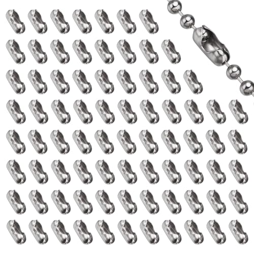 SYEYCW 80 Stück Kugelketten Verbinder, 4,5 mm Kugelkettenverbinder, Edelstahl Kugelketten-Clip, für Vorhangrollen, Römische und Vertikale Jalousienketten, für Zuhause Küche Badezimmer Zimmer Fenster SYEYCW 80 Stück Kugelketten Verbinder, 4,5 mm Kugelkettenverbinder, Edelstahl Kugelketten-Clip, für Vorhangrollen, Römische und Vertikale Jalousienketten, für Zuhause Küche Badezimmer Zimmer Fenster von SYEYCW