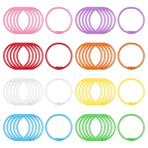 SYEYCW Ringbuch für lose Blätter, 30 mm, mehrfarbig, Metall-Papierringe, für Karteikarten, Karteikarten, Quittungen, Memos, Fotos und Dateien, robuste Organizer-Schlaufen für Schule, Büro, Zuhause, 48 SYEYCW Ringbuch für lose Blätter, 30 mm, mehrfarbig, Metall-Papierringe, für Karteikarten, Karteikarten, Quittungen, Memos, Fotos und Dateien, robuste Organizer-Schlaufen für Schule, Büro, Zuhause, 48 von SYEYCW