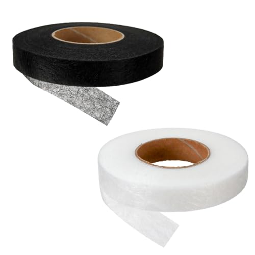 SYF-UN Wonder Web Saumband, 2 cm breit, kein Nähen, Bügelband, Rolle, Stoffschmelzband, starkes schmelzbares Stoffband für Jeans, Vorhang, Hosen, Kleidungsstücke, zwei Farben je 65,7 m, 2 Stück SYF-UN Wonder Web Saumband, 2 cm breit, kein Nähen, Bügelband, Rolle, Stoffschmelzband, starkes schmelzbares Stoffband für Jeans, Vorhang, Hosen, Kleidungsstücke, zwei Farben je 65,7 m, 2 Stück von SYF-UN