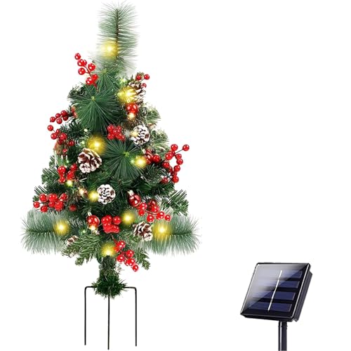 SYFUNLV Solar Weihnachtsbaum,20 LED Licht Weihnachtsdekoration,LED Gartenstecker,Wasserdichte Solar Christbaum Gartenleuchten,Weihnachtsbeleuchtung Außen,für Terrasse Gehweg Hof Rasen SYFUNLV Solar Weihnachtsbaum,20 LED Licht Weihnachtsdekoration,LED Gartenstecker,Wasserdichte Solar Christbaum Gartenleuchten,Weihnachtsbeleuchtung Außen,für Terrasse Gehweg Hof Rasen von SYFUNLV