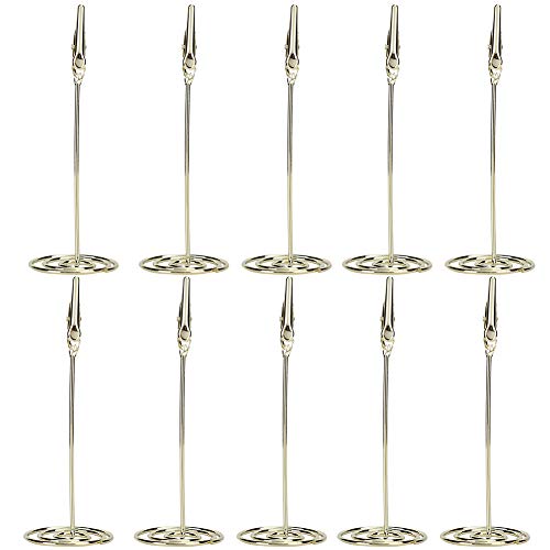 10 PCS -Kartenhalter -Memo -Halter, Metall Business -Bild -Message -Kartenhalter, Hochzeitstischnummer für Büros, Jubiläumsfeiern von SYH&AQYE