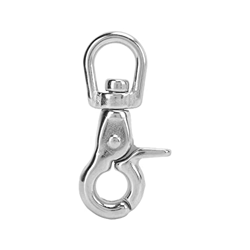 65 mm krallenverschlüsse, Edelstahlverschlüsse Trigger Schnapphaken Landyard Clip Schmuckfunde für Schlüsselbundfahrzeuge DIY, Silber von SYH&AQYE