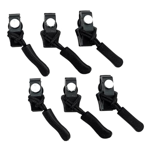 SYHSYC Reißverschluss zipper ersatz Anhänger Set, 6 Stück Fix-Reißverschlusszieher für Jacken, Rucksäcke, Gepäck, Schlafsäcke - Universeller Reißverschluss Reparatur Zipper reparieren, Ersatzteile fü von SYHSYC