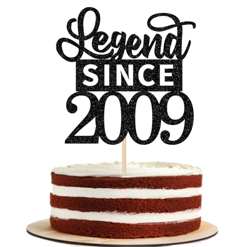 1 Stück 16th Tortendeko Glitzer Legend Since 2009 Cake Topper Alles Gute zum Geburtstag 16 Kuchen Deko für Prost auf 16th Geburtstag Jahrestag Party Kuchen Dekorationen Schwarz 1 Stück 16th Tortendeko Glitzer Legend Since 2009 Cake Topper Alles Gute zum Geburtstag 16 Kuchen Deko für Prost auf 16th Geburtstag Jahrestag Party Kuchen Dekorationen Schwarz von SYKYCTCY