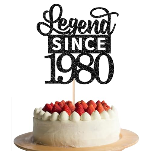 1 Stück 45th Tortendeko Glitzer Legend Since 1980 Cake Topper Alles Gute zum Geburtstag 45 Kuchen Deko für Prost auf 45th Geburtstag Jahrestag Party Kuchen Dekorationen Schwarz 1 Stück 45th Tortendeko Glitzer Legend Since 1980 Cake Topper Alles Gute zum Geburtstag 45 Kuchen Deko für Prost auf 45th Geburtstag Jahrestag Party Kuchen Dekorationen Schwarz von SYKYCTCY