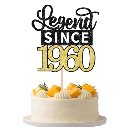 1 Stück 65th Cake Topper Glitzer Legend Since 1960 Tortendeko Alles Gute zum Geburtstag 65 Kuchen Deko für Prost auf 65th Geburtstag Jahrestag Party Kuchen Dekorationen Schwarz Gold 1 Stück 65th Cake Topper Glitzer Legend Since 1960 Tortendeko Alles Gute zum Geburtstag 65 Kuchen Deko für Prost auf 65th Geburtstag Jahrestag Party Kuchen Dekorationen Schwarz Gold von SYKYCTCY