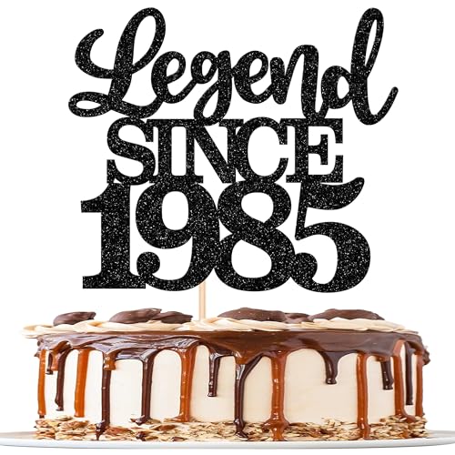 1 Stück Aufschrift "Legend Since 1985" Tortenaufsatz 40 Kuchen Topper Glitter alles Gute zum 40. Geburtstag Kuchen Pick 40 Fabulous Tortendekorationen für Prost zum 40 Schwarz 1 Stück Aufschrift "Legend Since 1985" Tortenaufsatz 40 Kuchen Topper Glitter alles Gute zum 40. Geburtstag Kuchen Pick 40 Fabulous Tortendekorationen für Prost zum 40 Schwarz von SYKYCTCY