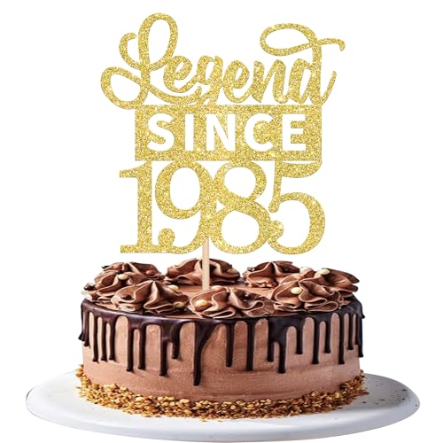 1 Stück Aufschrift Legend Since 1985 Tortendeko Glitter Alles Gute zum Geburtstag 40. Kuchen Deko für 40 Fabulous Prost auf 40th Jahrestag Party Kuchen Dekorationen Gold 1 Stück Aufschrift Legend Since 1985 Tortendeko Glitter Alles Gute zum Geburtstag 40. Kuchen Deko für 40 Fabulous Prost auf 40th Jahrestag Party Kuchen Dekorationen Gold von SYKYCTCY