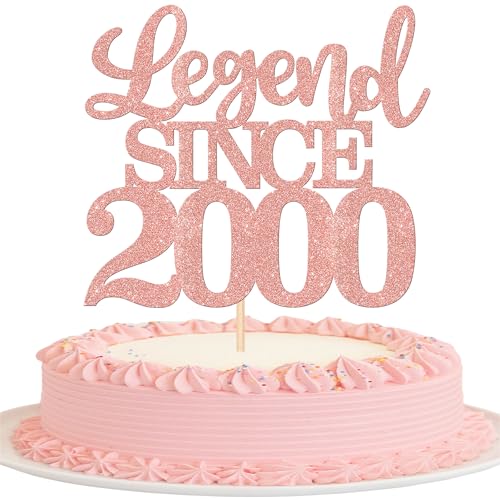 1 Stück Aufschrift "Legend Since 2000" Tortenaufsatz 25 Kuchen Topper Glitter alles Gute zum 25. Geburtstag Kuchen Pick 25 Fabulous Tortendekorationen für Prost zum 25 Rosegold 1 Stück Aufschrift "Legend Since 2000" Tortenaufsatz 25 Kuchen Topper Glitter alles Gute zum 25. Geburtstag Kuchen Pick 25 Fabulous Tortendekorationen für Prost zum 25 Rosegold von SYKYCTCY