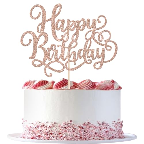 1 Stück Geburtstag Kuchen Deko Glitzer Happy Birthday Cake Topper Geburtstag Tortendeko Gute zum Geburtstag Kuchen Deko für Geburtstag Jahrestag Thema Party Kuchen Dekorationen Rosegold 1 Stück Geburtstag Kuchen Deko Glitzer Happy Birthday Cake Topper Geburtstag Tortendeko Gute zum Geburtstag Kuchen Deko für Geburtstag Jahrestag Thema Party Kuchen Dekorationen Rosegold von SYKYCTCY
