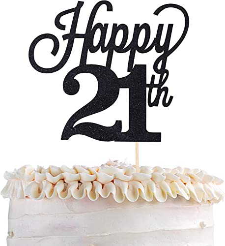 1 Stück Happy 21st Tortendeko Glitzer Number 21 Geburtstag Kuchen Deko Twenty One Torten Dekorationen für Cheers to 21 Jahre alt Geburtstag Hochzeit Jahrestag Party Schwarz 1 Stück Happy 21st Tortendeko Glitzer Number 21 Geburtstag Kuchen Deko Twenty One Torten Dekorationen für Cheers to 21 Jahre alt Geburtstag Hochzeit Jahrestag Party Schwarz von SYKYCTCY
