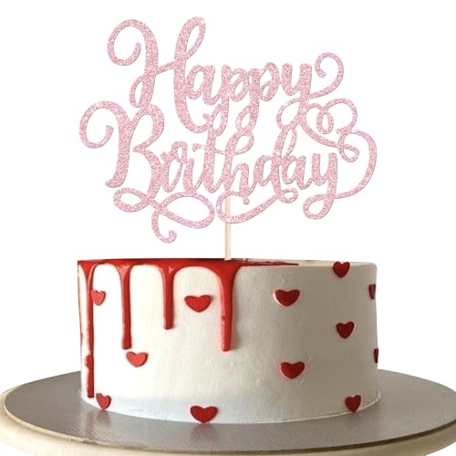 1 Stück Happy Birthday Cake Topper Glitzer Geburtstag Tortendeko Gute zum Geburtstag Kuchen Deko für Geburtstag Jahrestag Thema Party Kuchen Dekorationen Hellrosa 1 Stück Happy Birthday Cake Topper Glitzer Geburtstag Tortendeko Gute zum Geburtstag Kuchen Deko für Geburtstag Jahrestag Thema Party Kuchen Dekorationen Hellrosa von SYKYCTCY