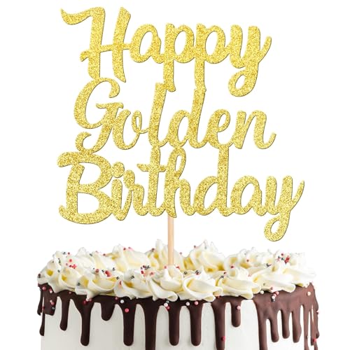 1 Stück Happy Golden Birthday Tortendeko Glitzer Gold Geburtstag Cake Topper Goldener Geburtstag Kuchen Deko für Feiern Geburtstag Jahrestag Thema Party Kuchen Dekorationen 1 Stück Happy Golden Birthday Tortendeko Glitzer Gold Geburtstag Cake Topper Goldener Geburtstag Kuchen Deko für Feiern Geburtstag Jahrestag Thema Party Kuchen Dekorationen von SYKYCTCY