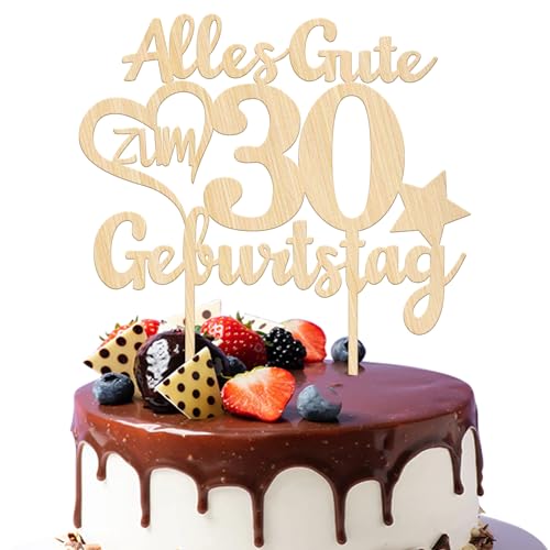 1 Stück Holz 30 Torten Deko Alles Gute zum Geburtstag 30 Jahre alt Tortendeko Prost auf 30 Kuchen Deko 30th Geburtstag Cake Topper für Männer Frauen 30th Geburtstag Party Kuchen Dekorationen 1 Stück Holz 30 Torten Deko Alles Gute zum Geburtstag 30 Jahre alt Tortendeko Prost auf 30 Kuchen Deko 30th Geburtstag Cake Topper für Männer Frauen 30th Geburtstag Party Kuchen Dekorationen von SYKYCTCY