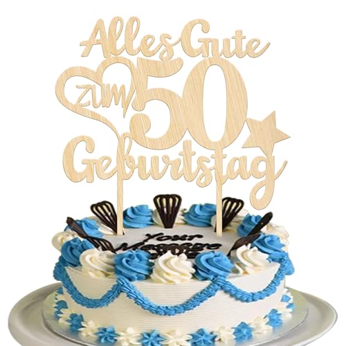 1 Stück Holz 50th Tortendeko Alles Gute zum Geburtstag 50 Jahre alt Geburtstag Kuchen Deko 50th Geburtstag Kuchendeko für Prost auf 50 Männer Frauen Geburtstag Party Kuchen Dekorationen 1 Stück Holz 50th Tortendeko Alles Gute zum Geburtstag 50 Jahre alt Geburtstag Kuchen Deko 50th Geburtstag Kuchendeko für Prost auf 50 Männer Frauen Geburtstag Party Kuchen Dekorationen von SYKYCTCY