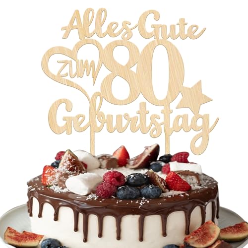 1 Stück Holz 80th Tortendeko Alles Gute zum Geburtstag 80 Jahre alt Geburtstag Kuchen Deko 80th Geburtstag Kuchendeko für Prost auf 80 Männer Frauen Geburtstag Party Kuchen Dekorationen 1 Stück Holz 80th Tortendeko Alles Gute zum Geburtstag 80 Jahre alt Geburtstag Kuchen Deko 80th Geburtstag Kuchendeko für Prost auf 80 Männer Frauen Geburtstag Party Kuchen Dekorationen von SYKYCTCY