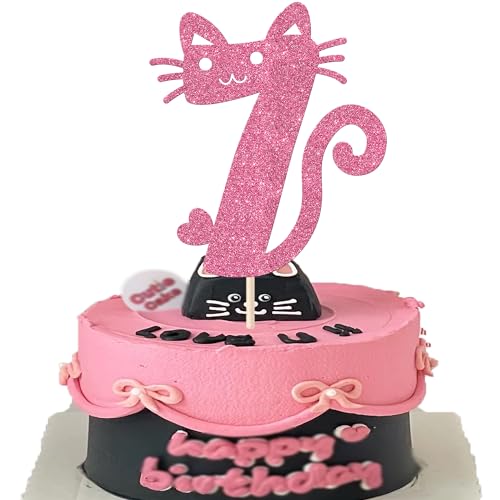 1 Stück Katze 7th Tortendeko Sieben Geburtstag Kuchen Deko Glitzer Niedliches Kätzchen Cake Topper für Katze Thema Baby Dusche Kinder 7 Jahre alt Geburtstag Hochzeit Party Kuchen Dekorationen Rosa 1 Stück Katze 7th Tortendeko Sieben Geburtstag Kuchen Deko Glitzer Niedliches Kätzchen Cake Topper für Katze Thema Baby Dusche Kinder 7 Jahre alt Geburtstag Hochzeit Party Kuchen Dekorationen Rosa von SYKYCTCY